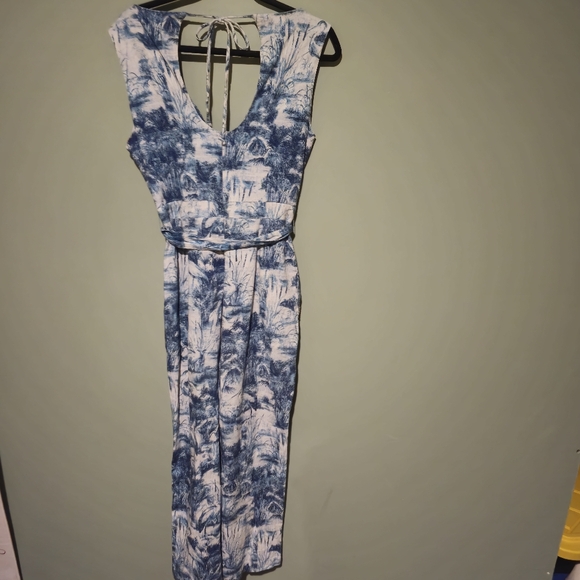 Anthropologie Eva Franco Linen Jumpsuit Size 6 - Picture 5 of 10